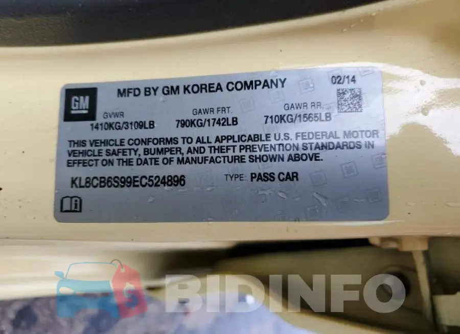 KL8CB6S99EC524896 Photo# 10