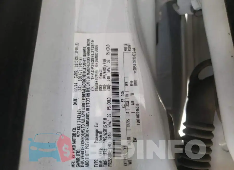 1FADP3E28EL372819 Photo# 12
