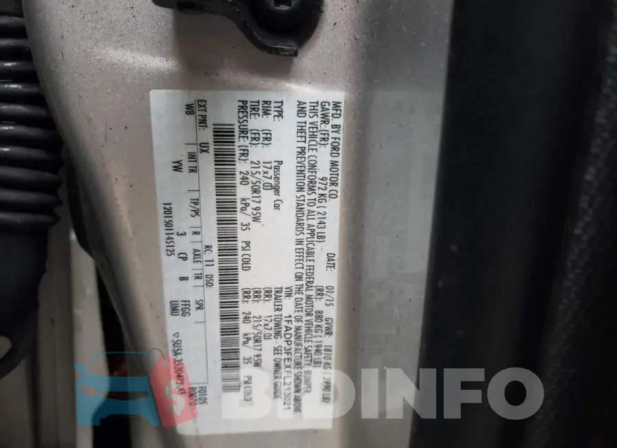 1FADP3FEXFL213021 Photo# 10