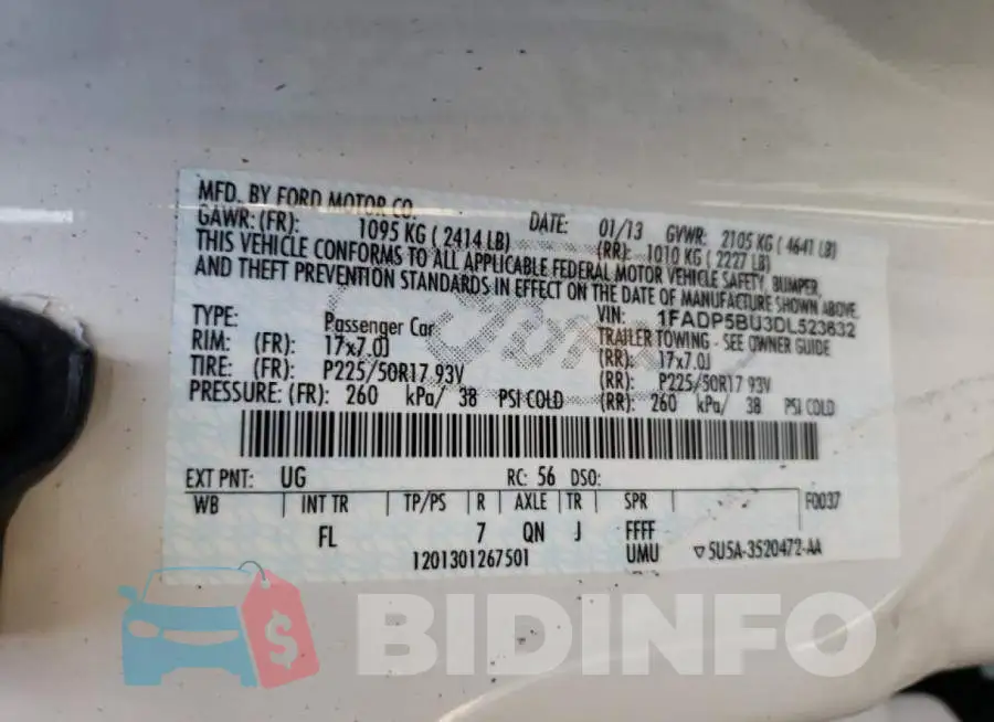 1FADP5BU3DL523632 Photo# 10