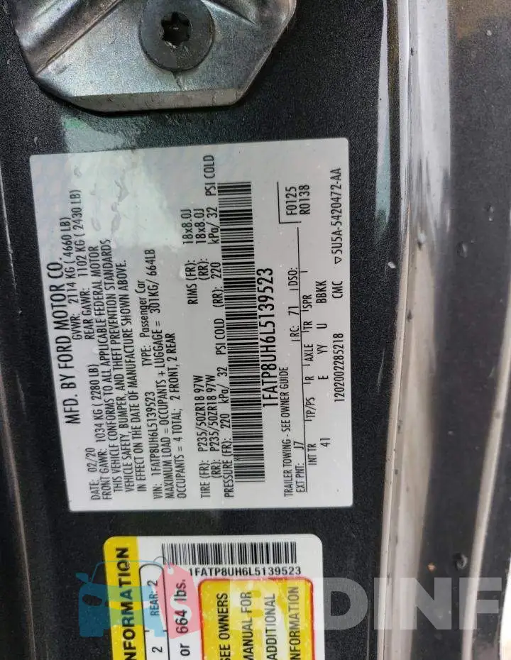 1FATP8UH6L5139523 Photo# 12