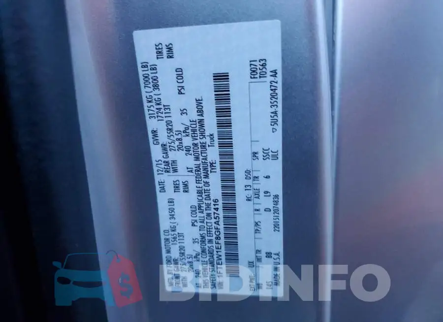 1FTEW1EF8GFA57416 Photo# 13