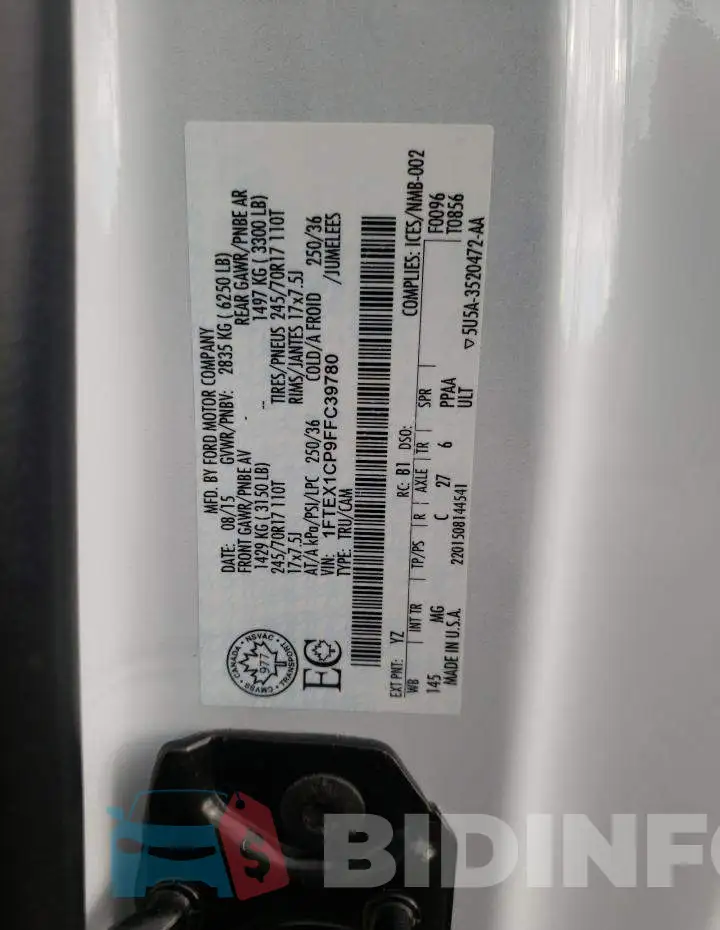 1FTEX1CP9FFC39780 Photo# 10