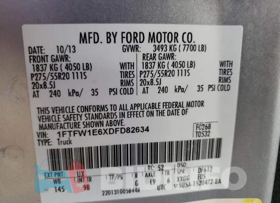 1FTFW1E6XDFD82634 Photo# 10