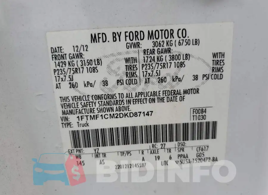 1FTMF1CM2DKD87147 Photo# 10