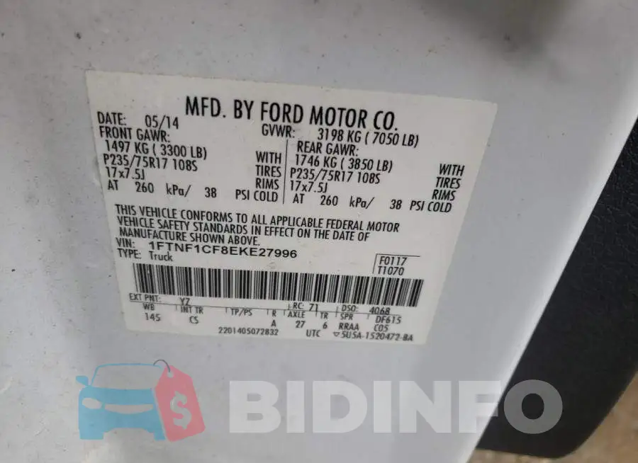 1FTNF1CF8EKE27996 Photo# 10