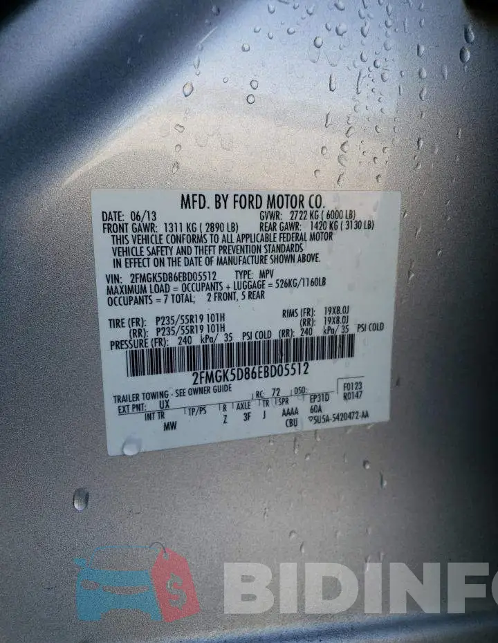 2FMGK5D86EBD05512 Photo# 10