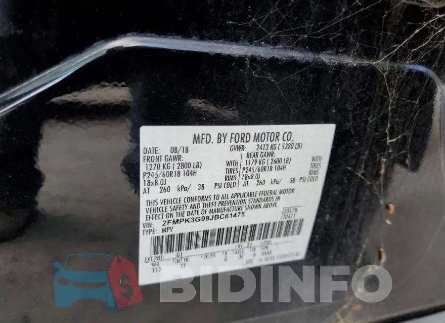 2FMPK3G99JBC61475 Photo# 10