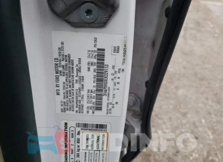 3FA6P0HDXER329153 Photo# 10