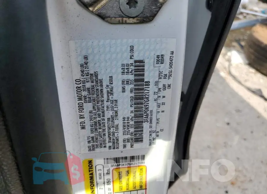 3FA6P0K97GR217188 Photo# 10