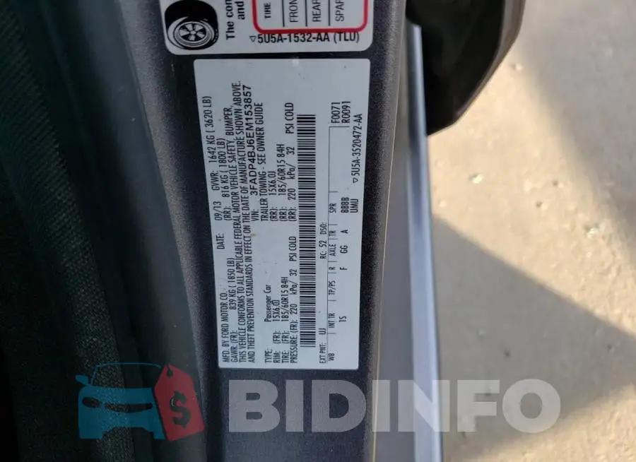 3FADP4BJ6EM153857 Photo# 12