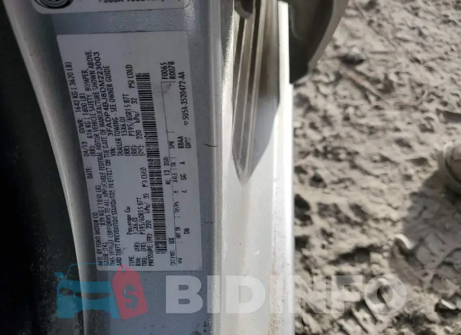 3FADP4BJ8DM223003 Photo# 10