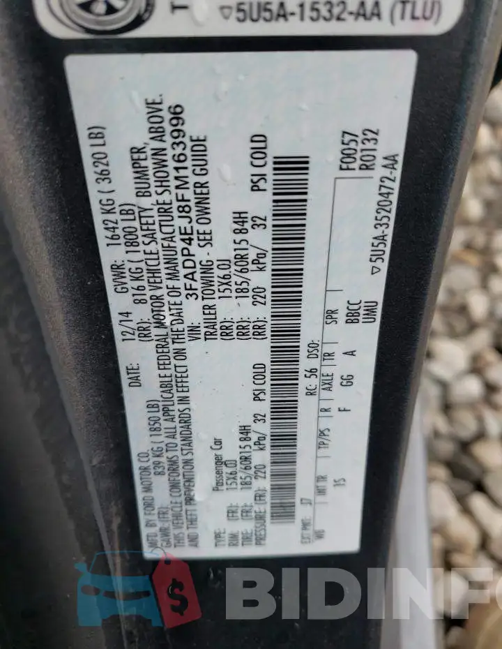 3FADP4EJ8FM163996 Photo# 12