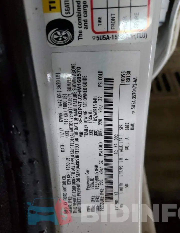 3FADP4TJ2HM168570 Photo# 12