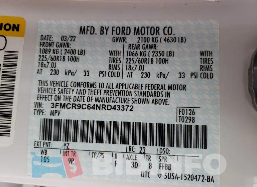 3FMCR9C64NRD43372 Photo# 10