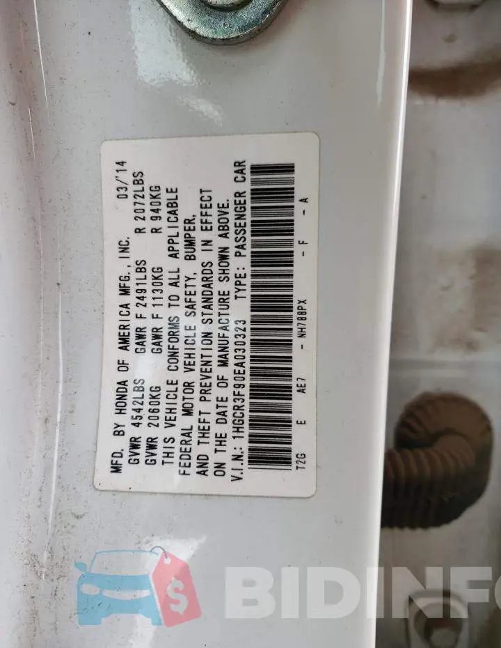 1HGCR3F90EA030323 Photo# 12
