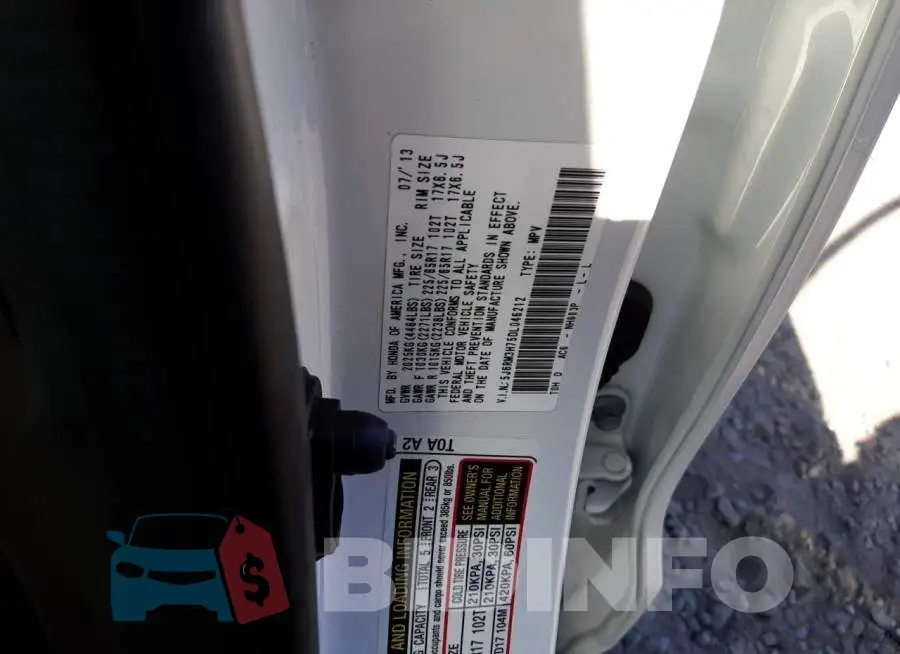 5J6RM3H75DL046212 Photo# 10