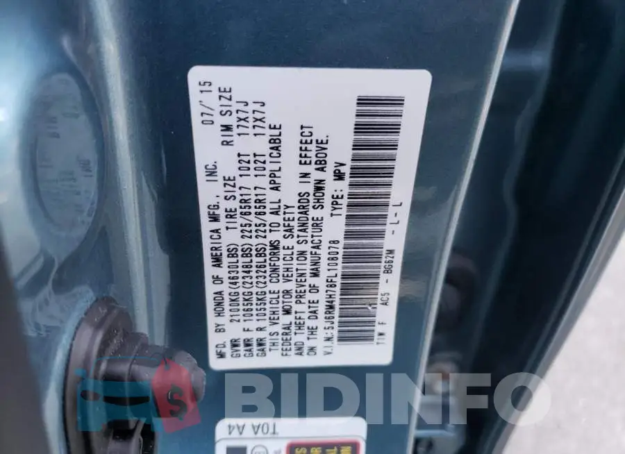 5J6RM4H78FL108078 Photo# 10