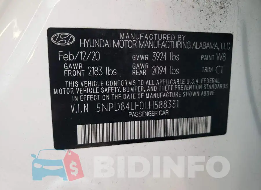 5NPD84LF0LH588331 Photo# 13