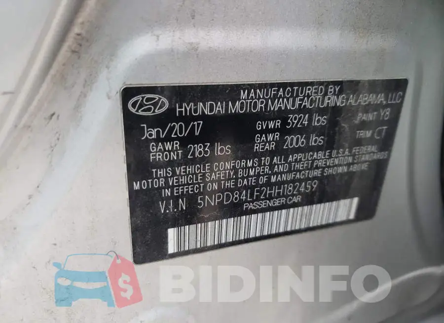 5NPD84LF2HH182459 Photo# 10