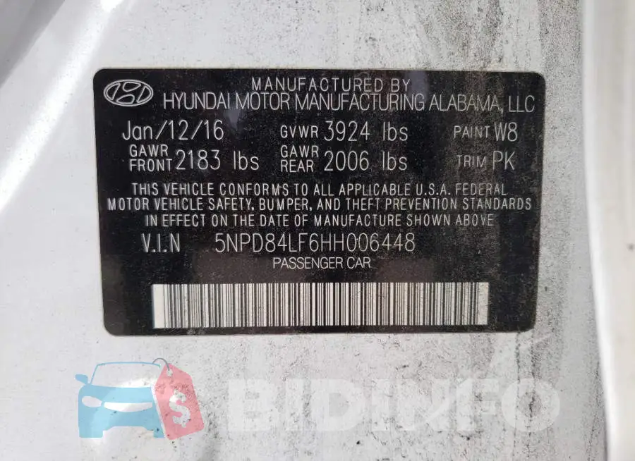 5NPD84LF6HH006448 Photo# 10