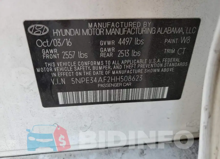 5NPE34AF2HH508623 Photo# 10