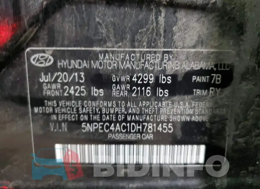 5NPEC4AC1DH781455 Photo# 12
