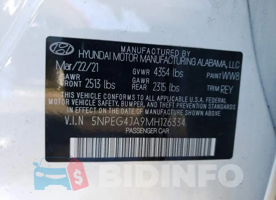 5NPEG4JA9MH126334 Photo# 10