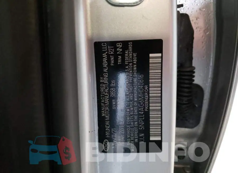 5NPLL4AG6MH040616 Photo# 10