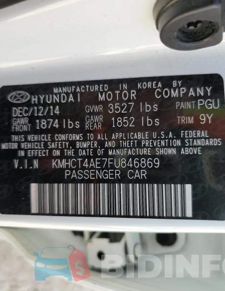 KMHCT4AE7FU846869 Photo# 10