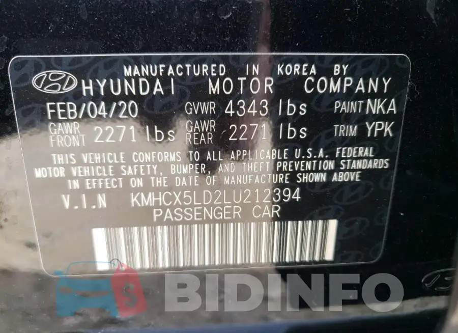 KMHCX5LD2LU212394 Photo# 10