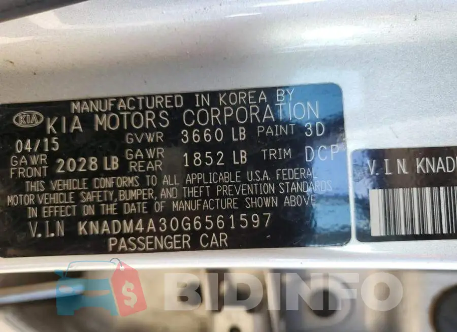 KNADM4A30G6561597 Photo# 10