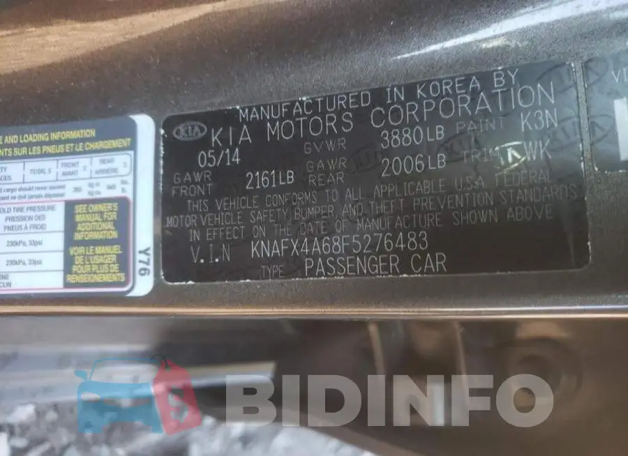 KNAFX4A68F5276483 Photo# 12