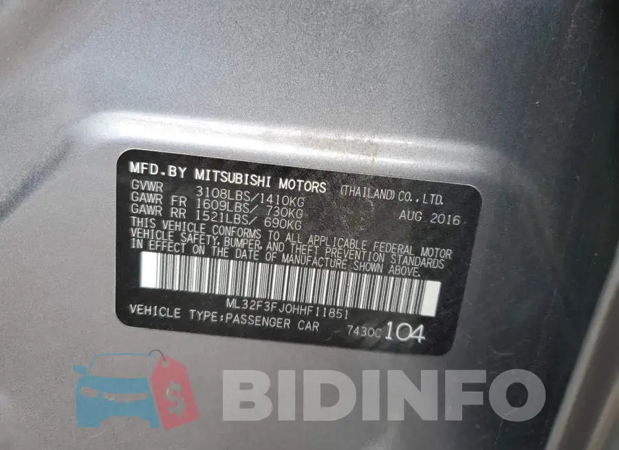 ML32F3FJ0HHF11851 Photo# 12
