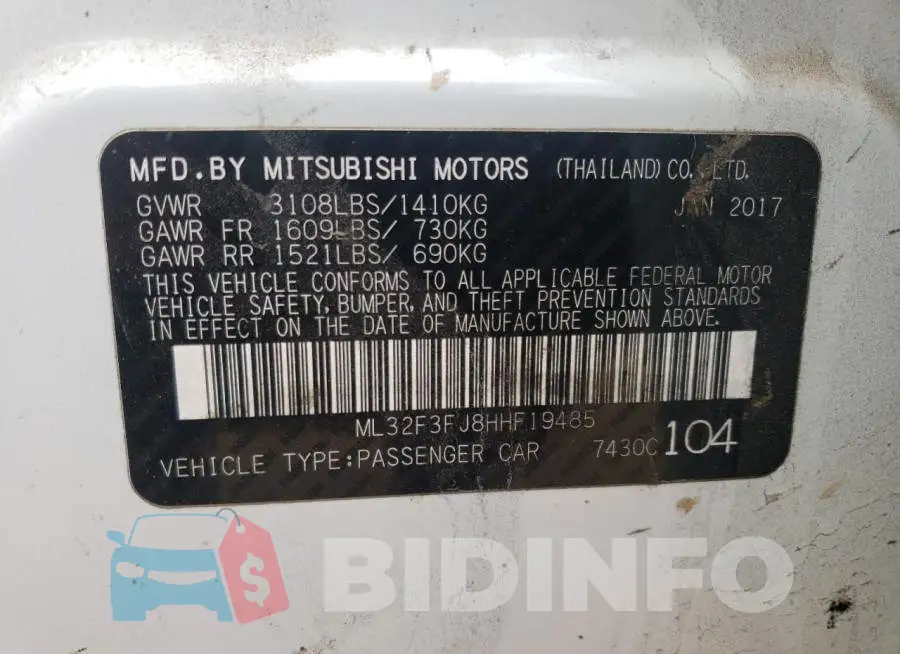 ML32F3FJ8HHF19485 Photo# 13