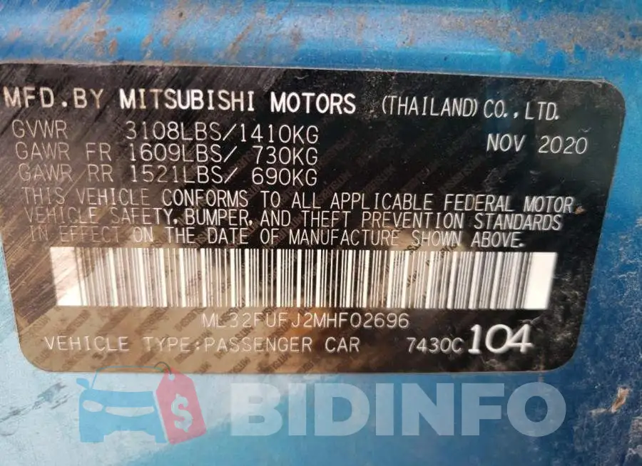 ML32FUFJ2MHF02696 Photo# 10