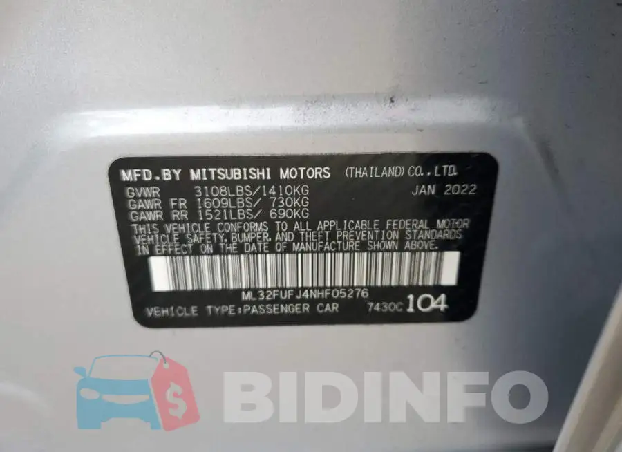 ML32FUFJ4NHF05276 Photo# 10