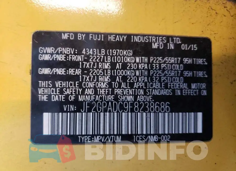 JF2GPADC9F8238686 Photo# 10