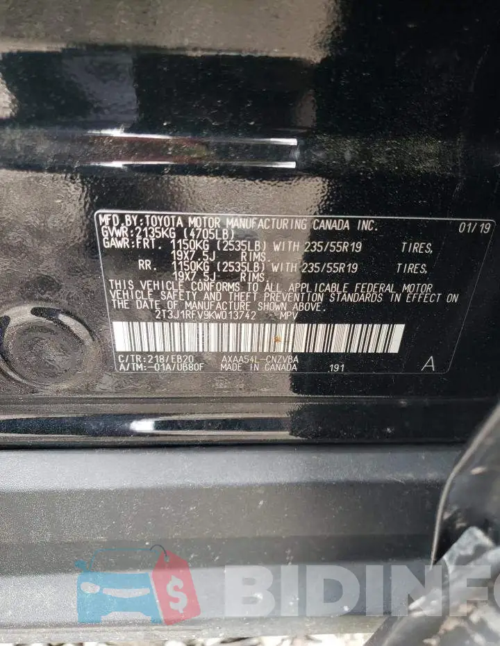2T3J1RFV9KW013742 Photo# 10