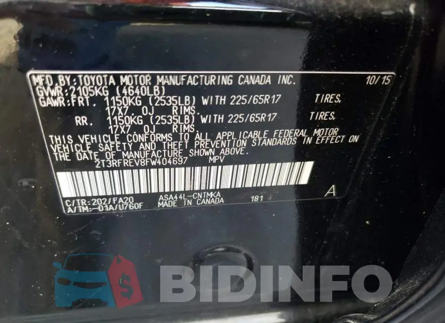 2T3RFREV8FW404697 Photo# 10