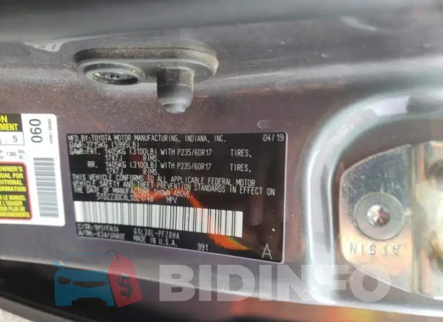 5TDZZ3DCXLS021748 Photo# 10