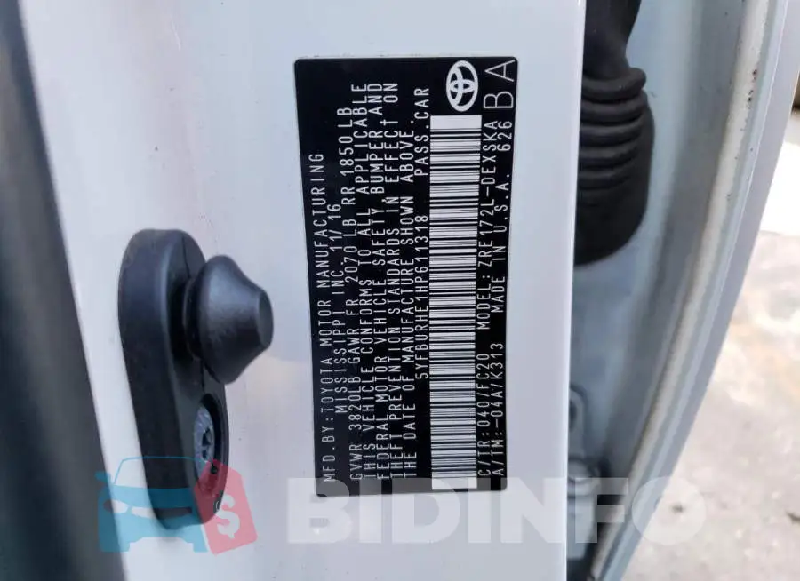 5YFBURHE1HP611318 Photo# 10
