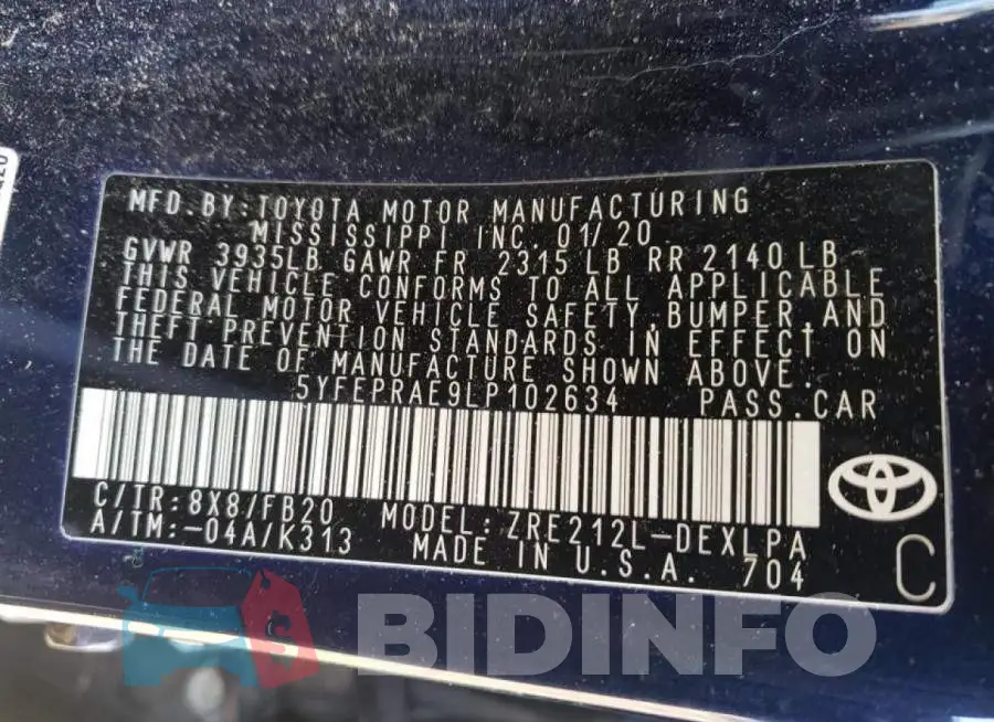 5YFEPRAE9LP102634 Photo# 10
