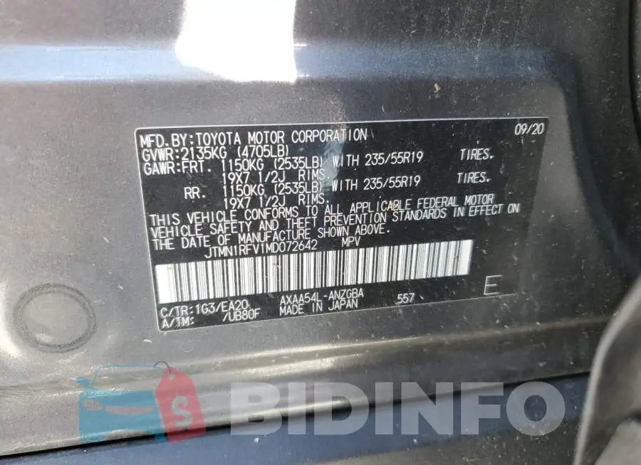 JTMN1RFV1MD072642 Photo# 10