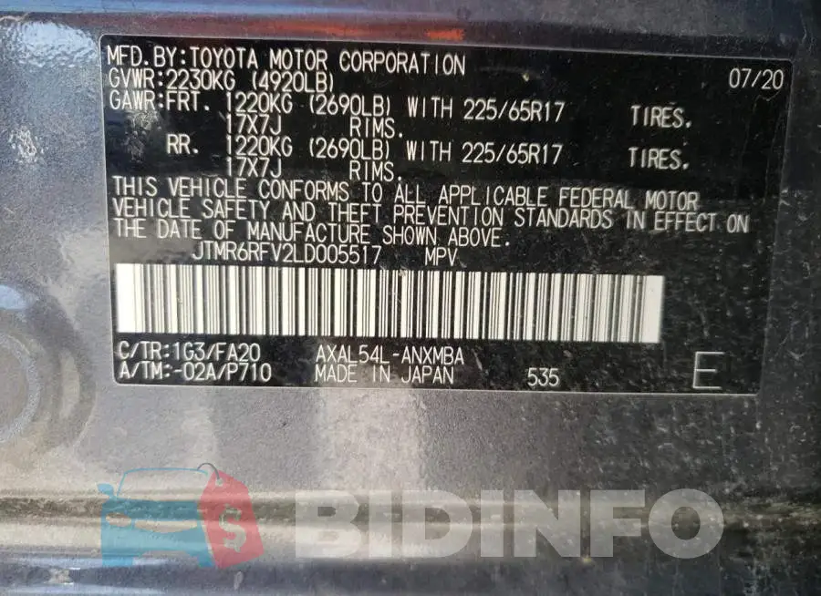 JTMR6RFV2LD005517 Photo# 10