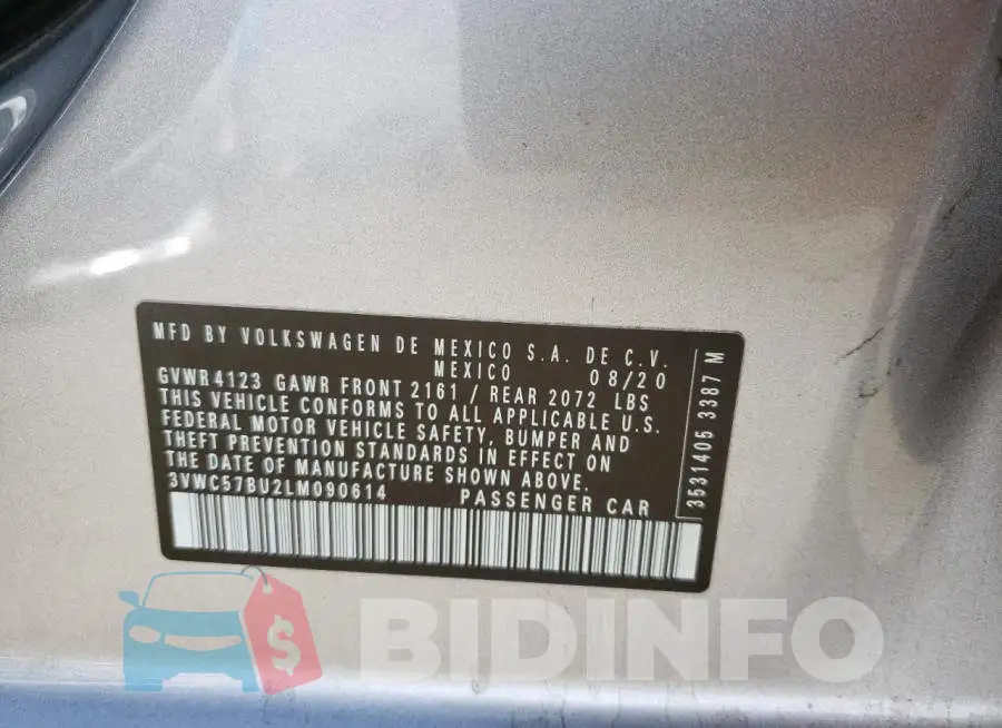 3VWC57BU2LM090614 Photo# 10