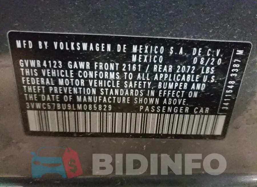 3VWC57BU9LM085829 Photo# 10