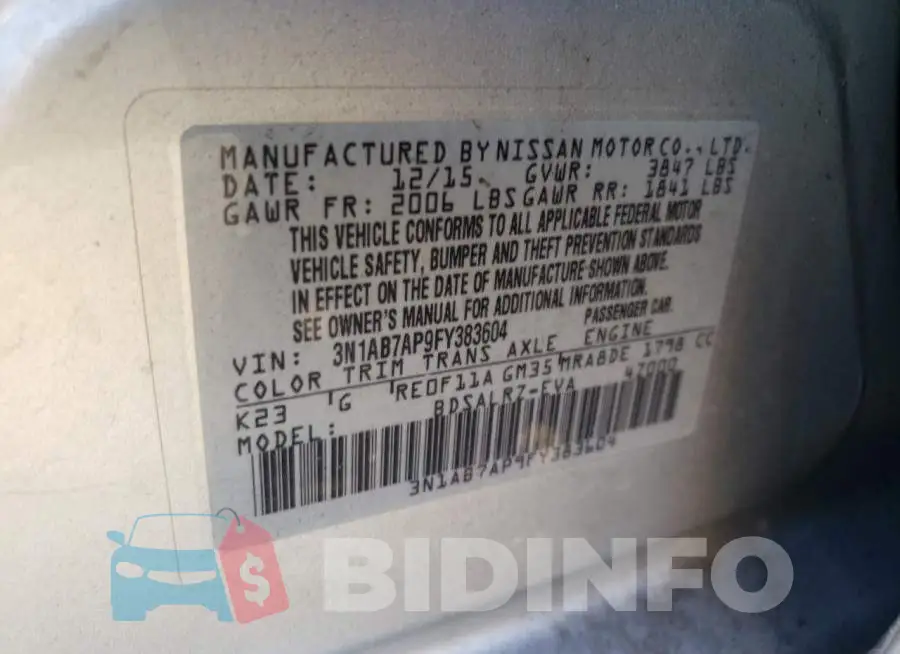 3N1AB7AP9FY383604 Photo# 10
