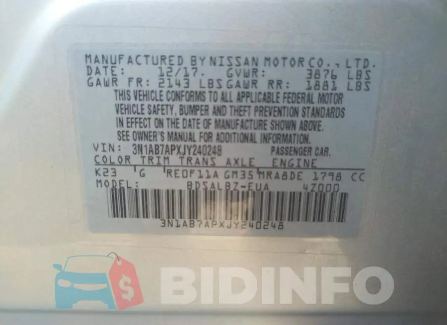 3N1AB7APXJY240248 Photo# 10
