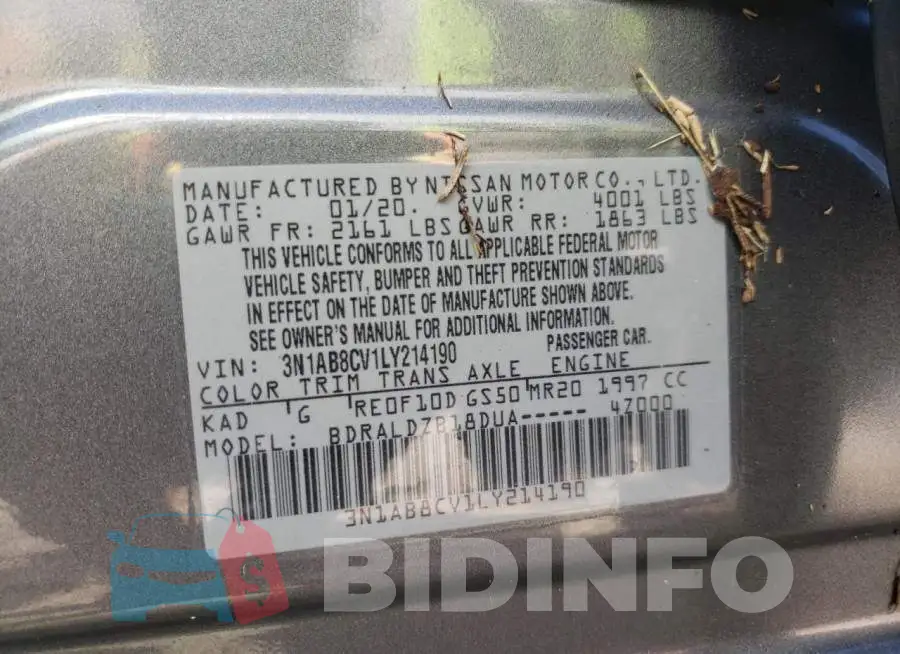 3N1AB8CV1LY214190 Photo# 10